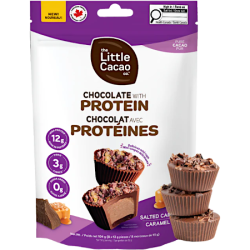 Little Cacao Chocolate Mini Cups with Protein - Salted Caramel Little Cacao Chocolate Mini Cups with Protein - Salted Caramel