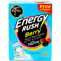 Lightly Carbonated Drink Mix- Energy Rush Berry with Taurine