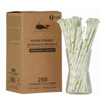 Standard Size Paper Straws- Originals, Individually Wrapped