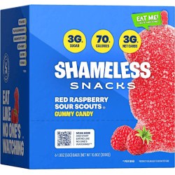 Gluten-free, Vegan Gummy Candy - Red Raspberry Sour Scouts