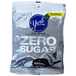 York Zero Sugar Chocolate Candy Covered Peppermint Patties