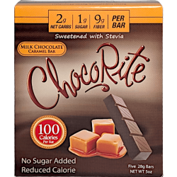 ChocoRite No Sugar Added - Milk Chocolate Caramel Bar