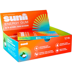 Sunii Energy Gum - Fresh Mint with Caffeine (Box of 12 packs)