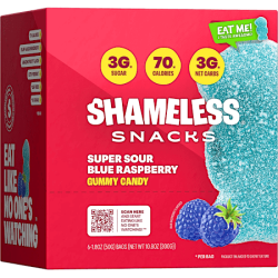 Gluten-free, Vegan Gummy Candy - Super Sour Blue Raspberry