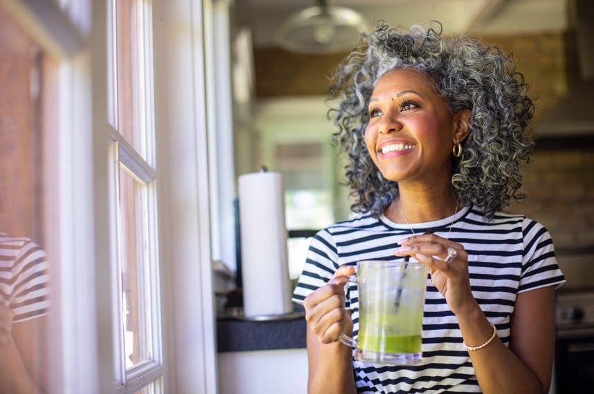 Woman managing hormonal health with low carb foods