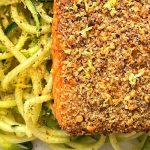 Delicious nut crusted lemon pepper salmon