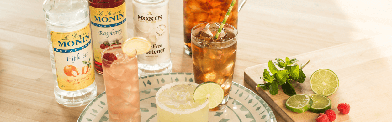 Monin sugar free drink concentrates