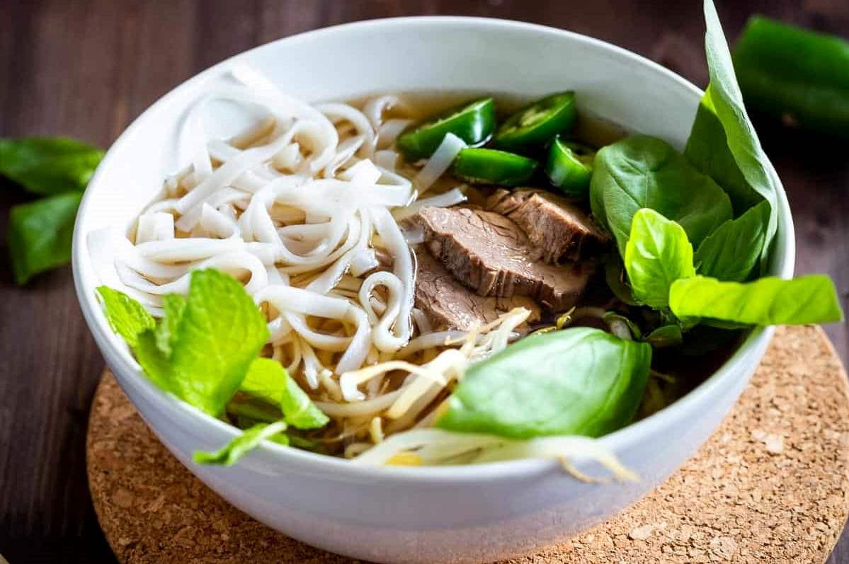 Delicious pho noodles 