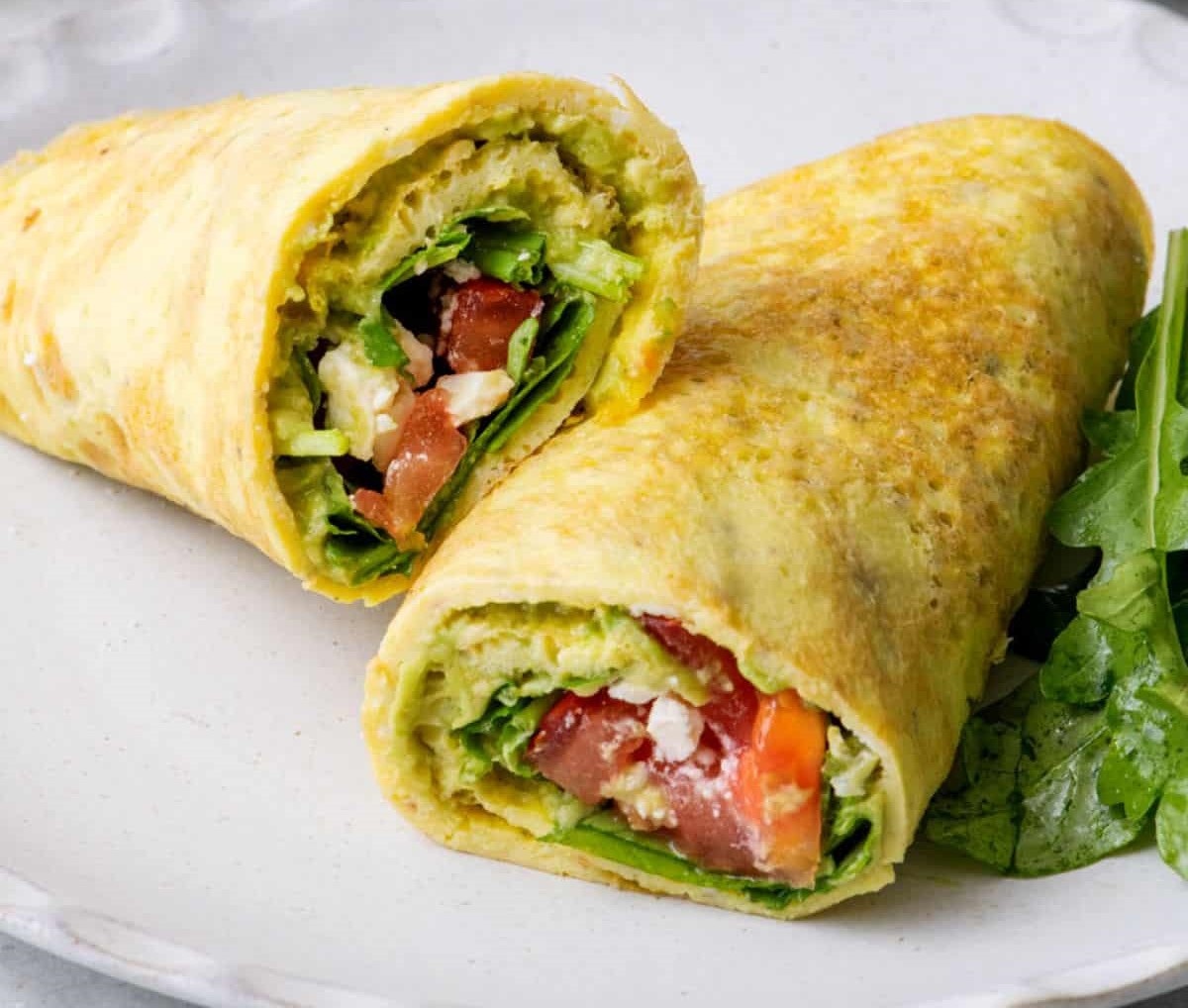 Low carb egg wrap - Image Courtesy of The Feel Good Foodie